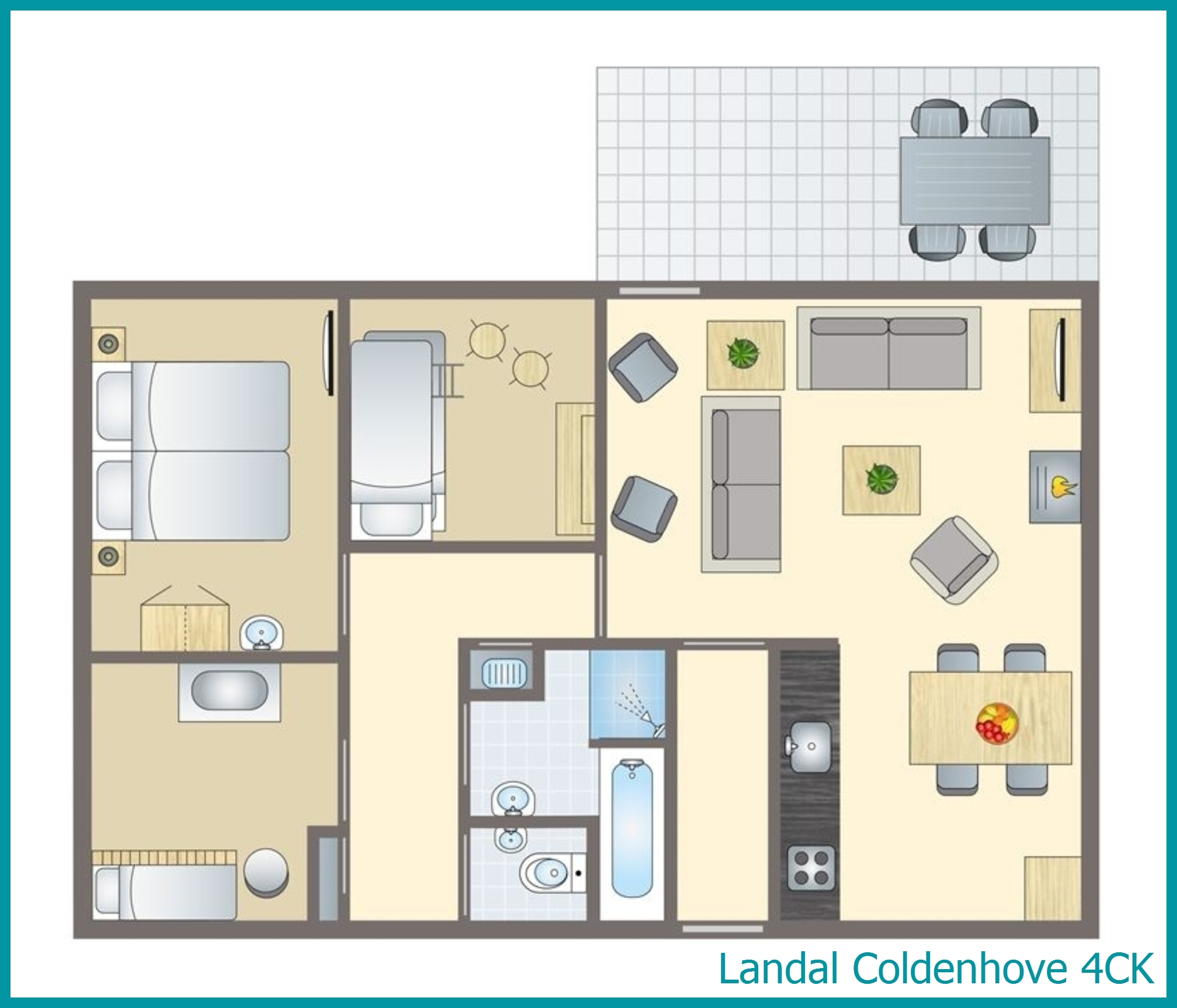 4-person children's bungalow 4CK at Coldenhove