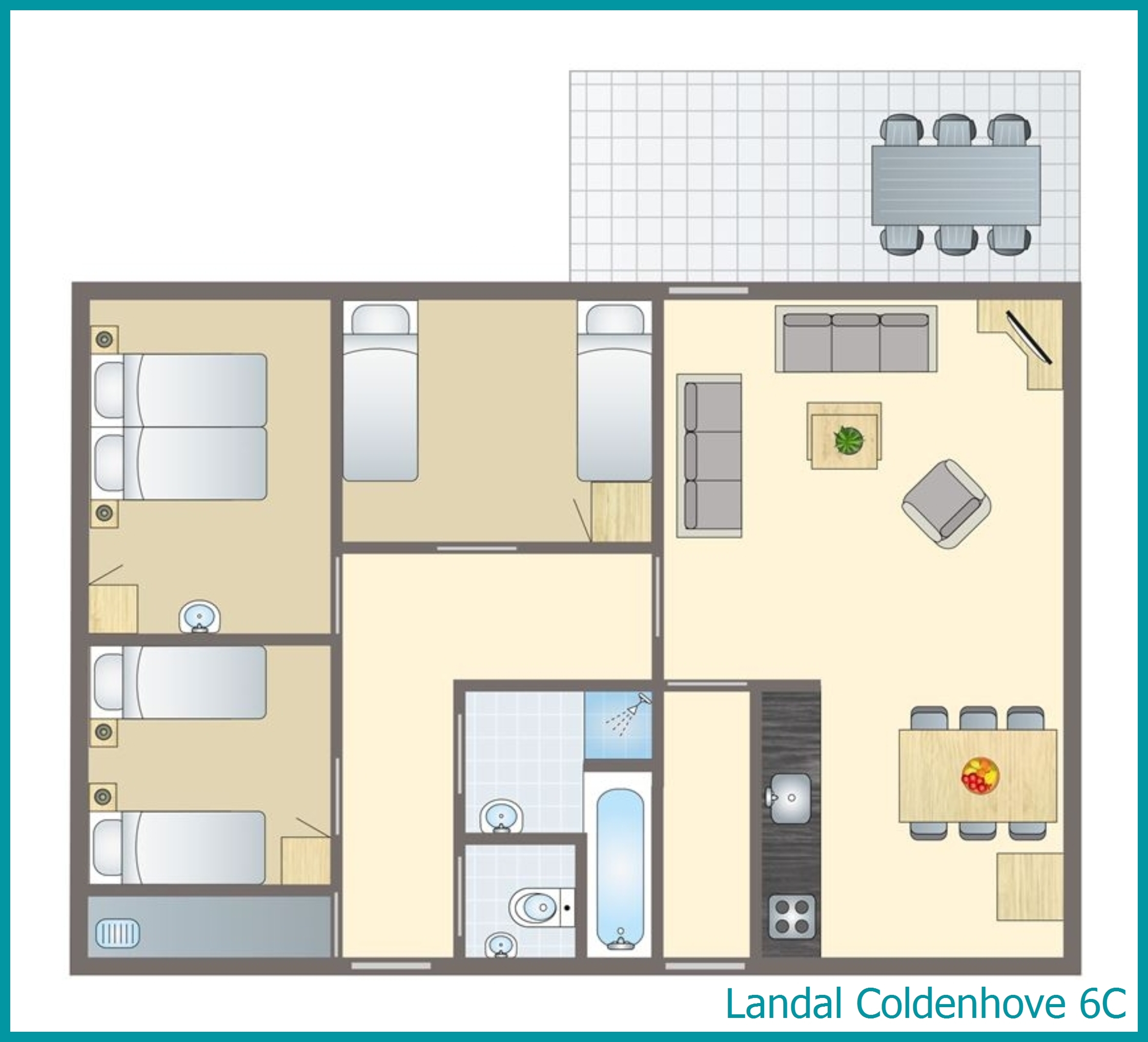 6-person bungalow 6C at Coldenhove