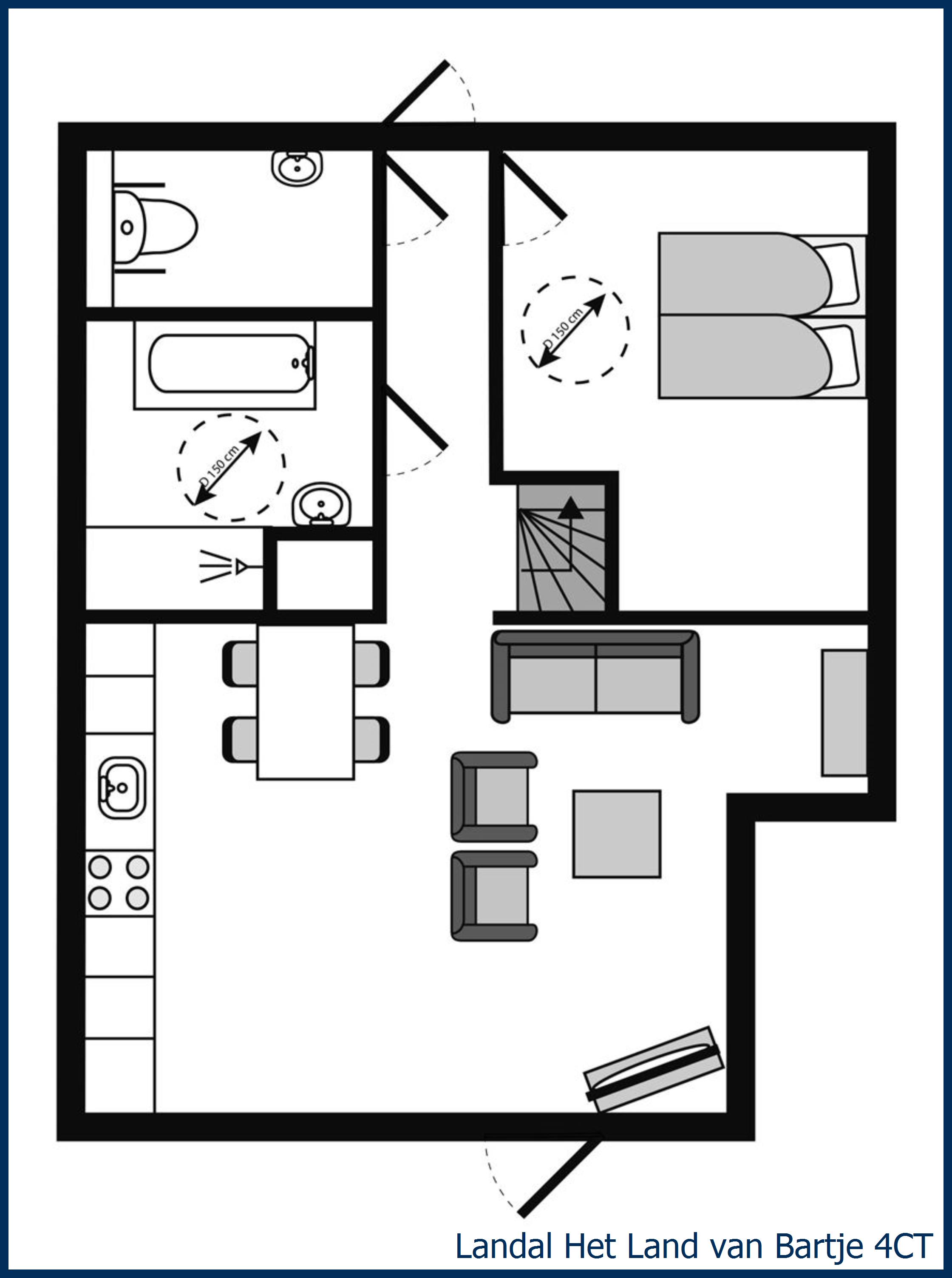 Bungalow - Extra accessible 4CT at Het Land van Bartje