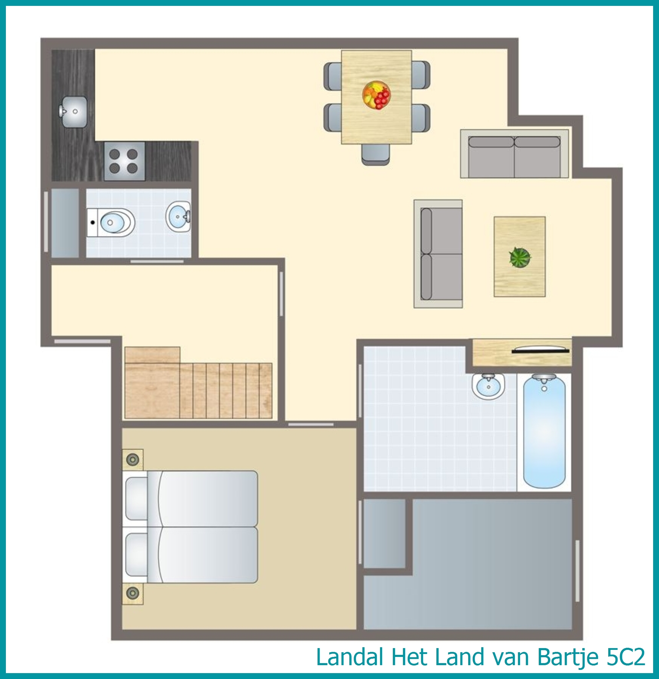 5-person country house 5C2 at Het Land van Bartje