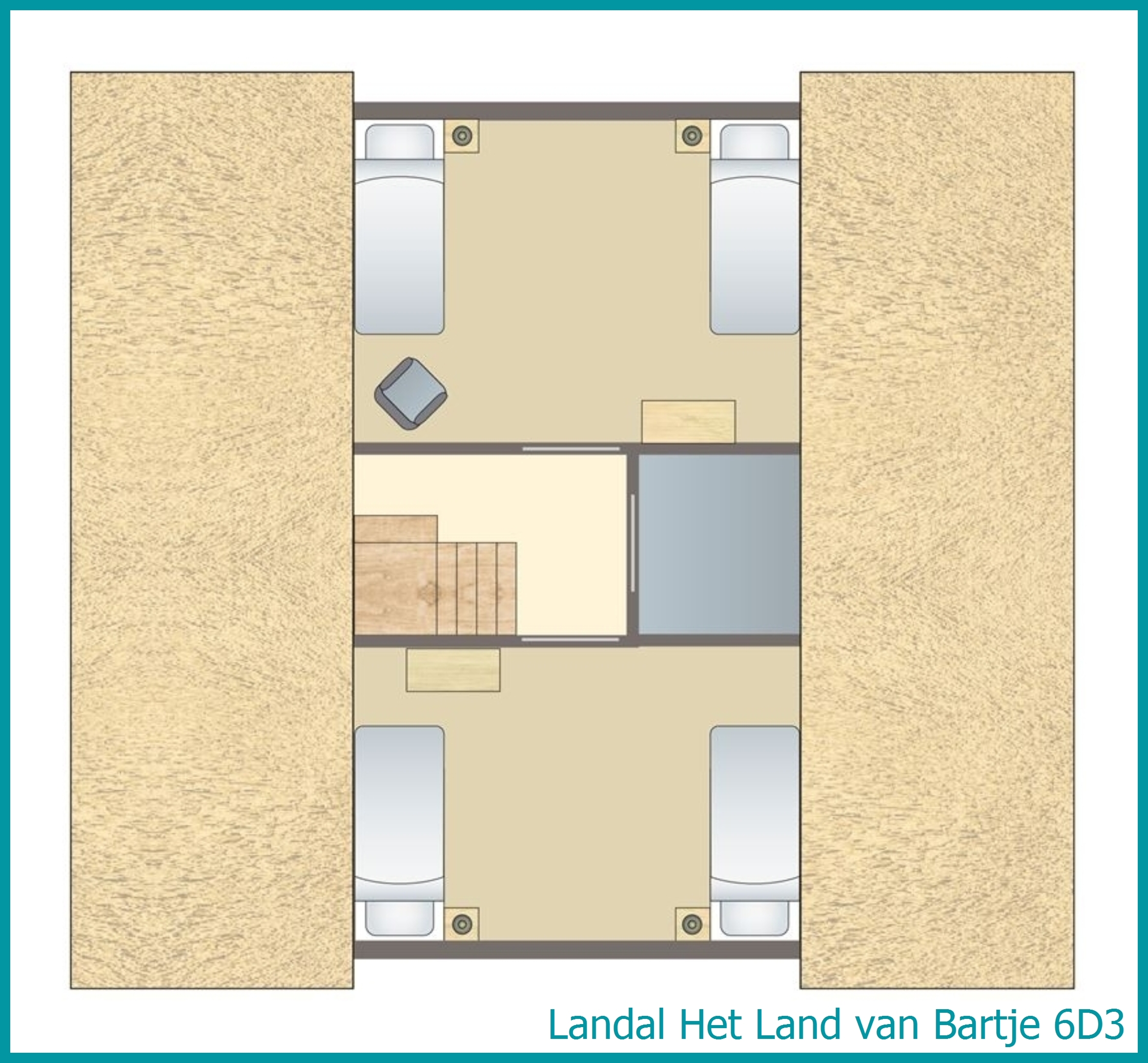 6-person farmhouse 6D3 at Het Land van Bartje