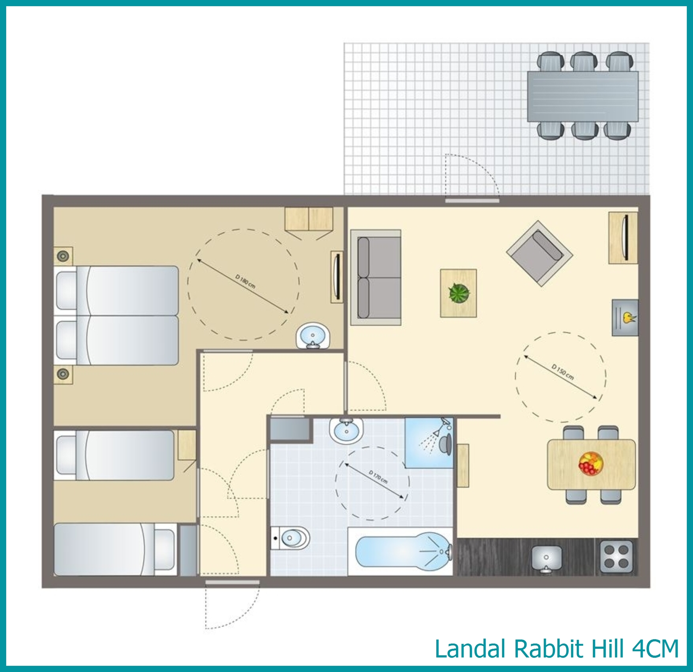 4-person bungalow 4CM at Rabbit Hill