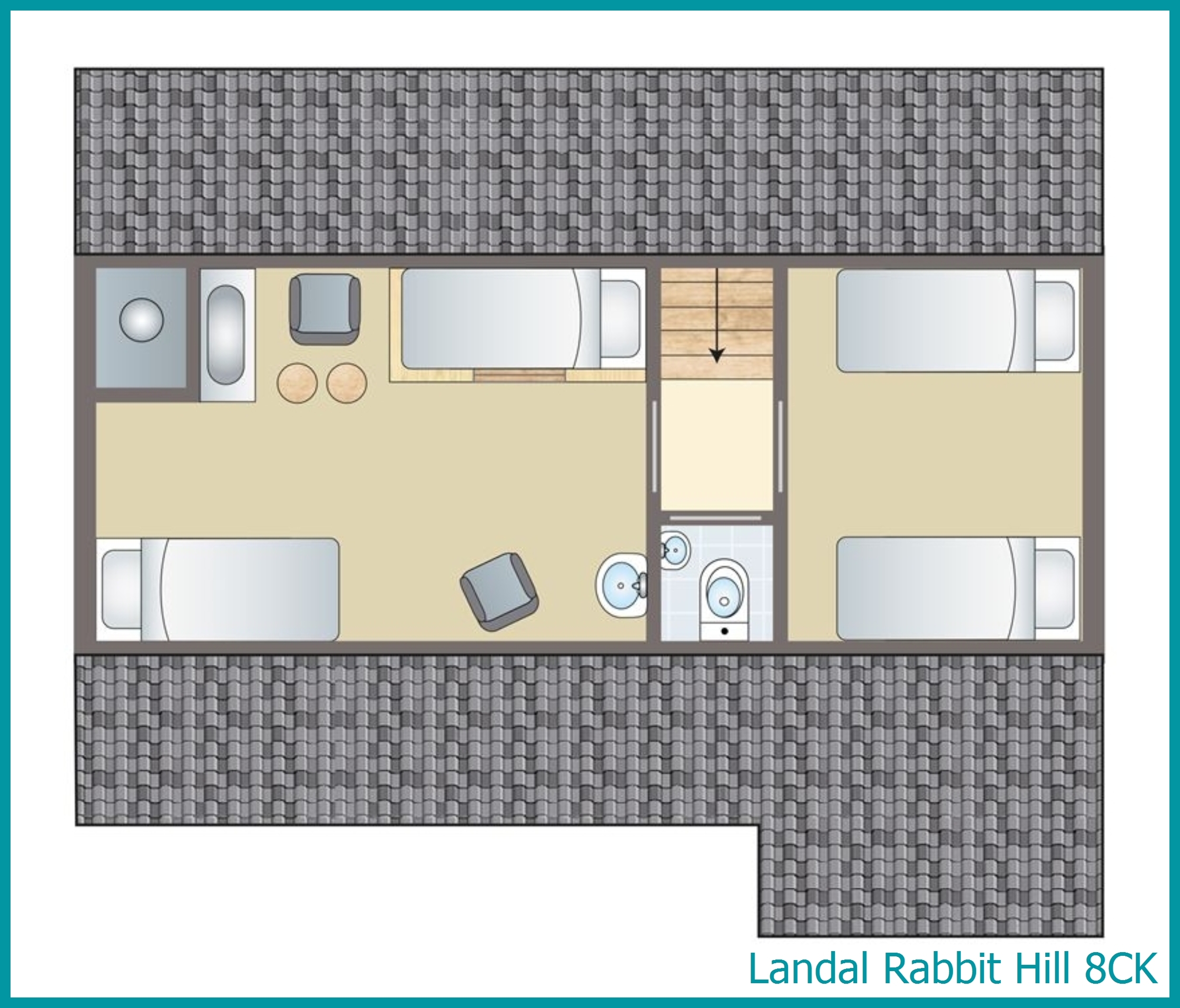 8-person children's bungalow 8CK at Rabbit Hill