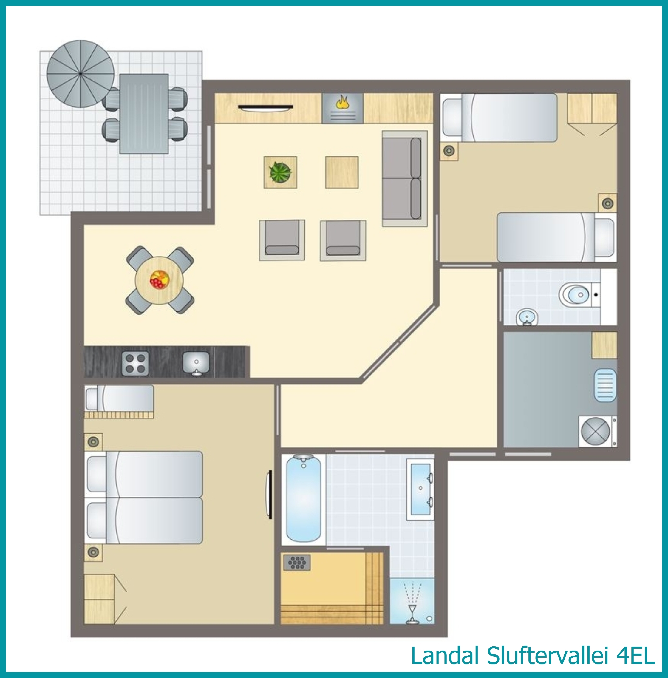 4-person bungalow 4EL at Sluftervallei