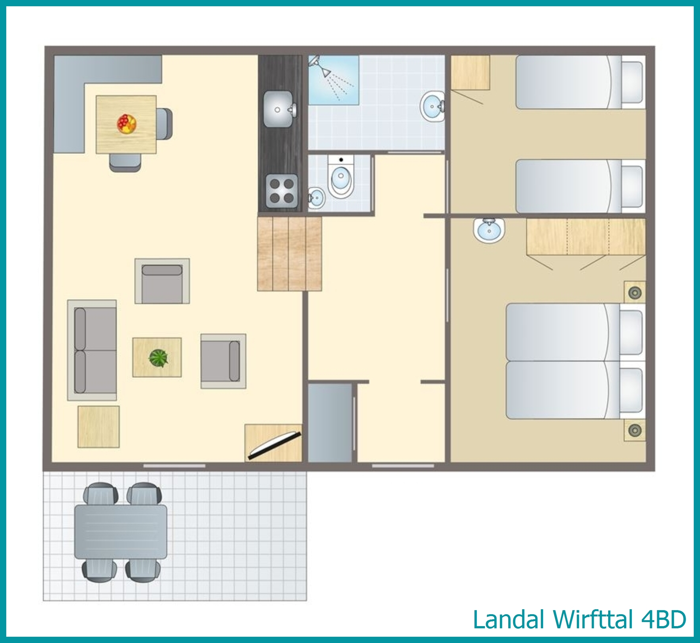 4-person dog bungalow 4BD at Wirfttal