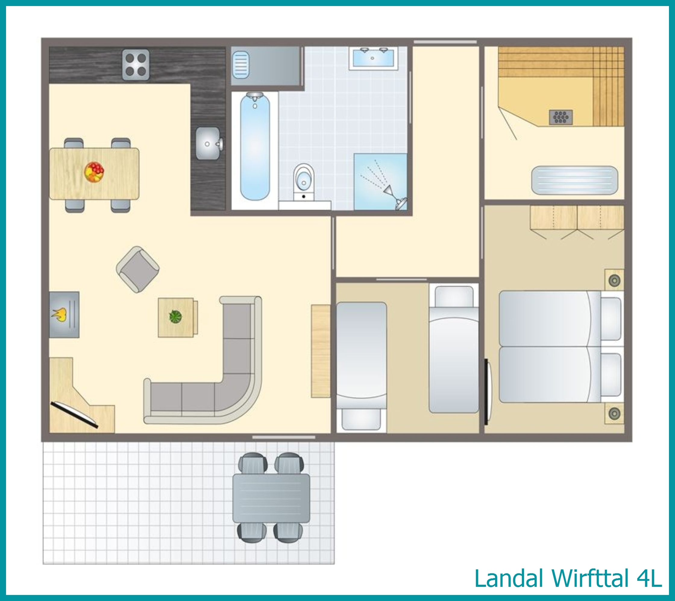 4-person bungalow 4L at Wirfttal