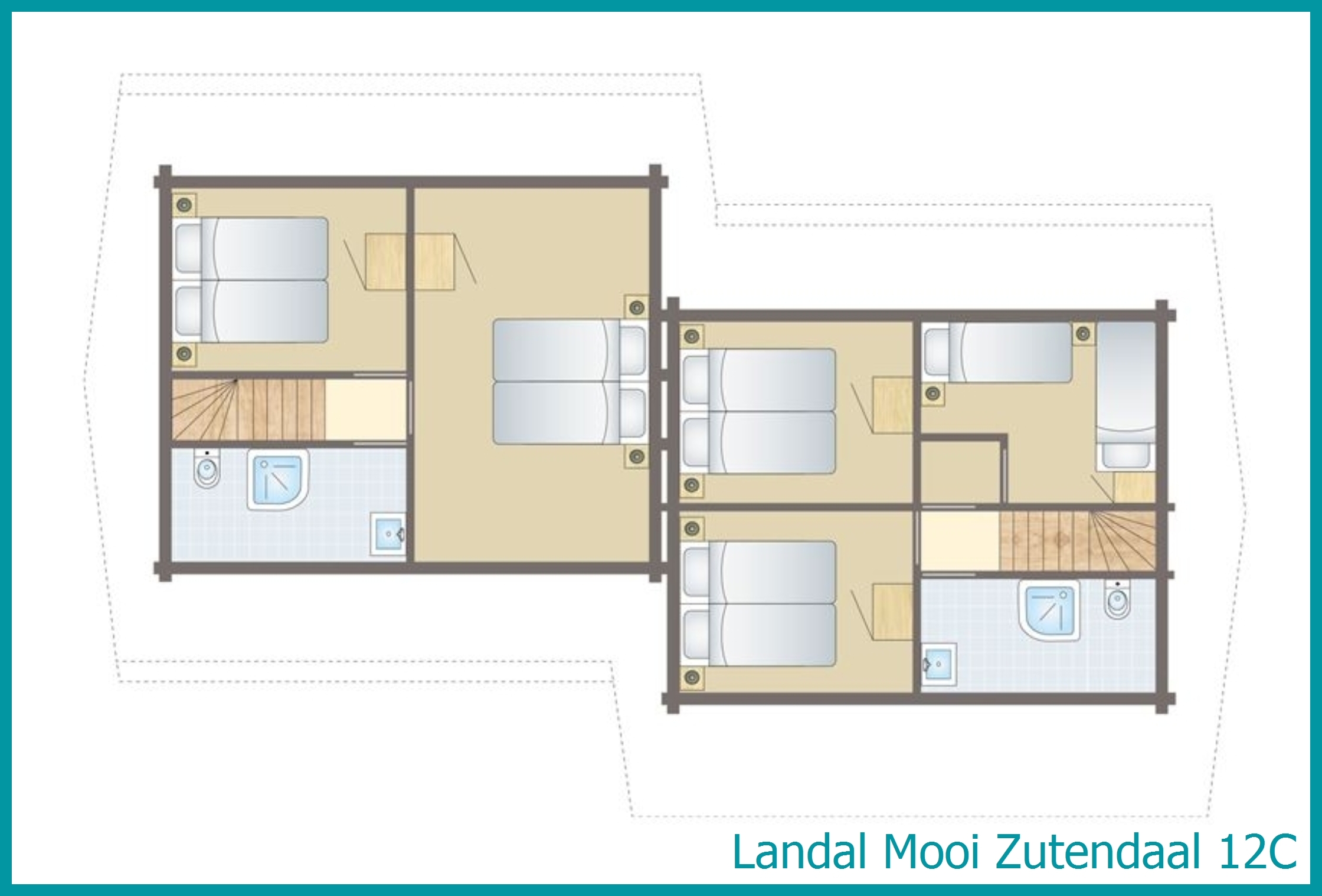 12-person bungalow 12C at Mooi Zutendaal