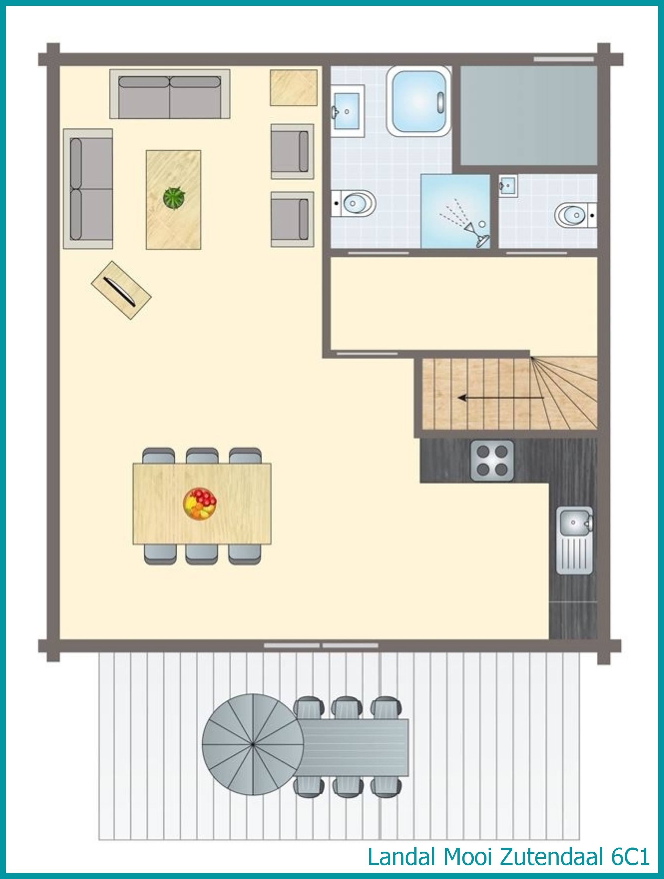 6-person bungalow 6C1 at Mooi Zutendaal