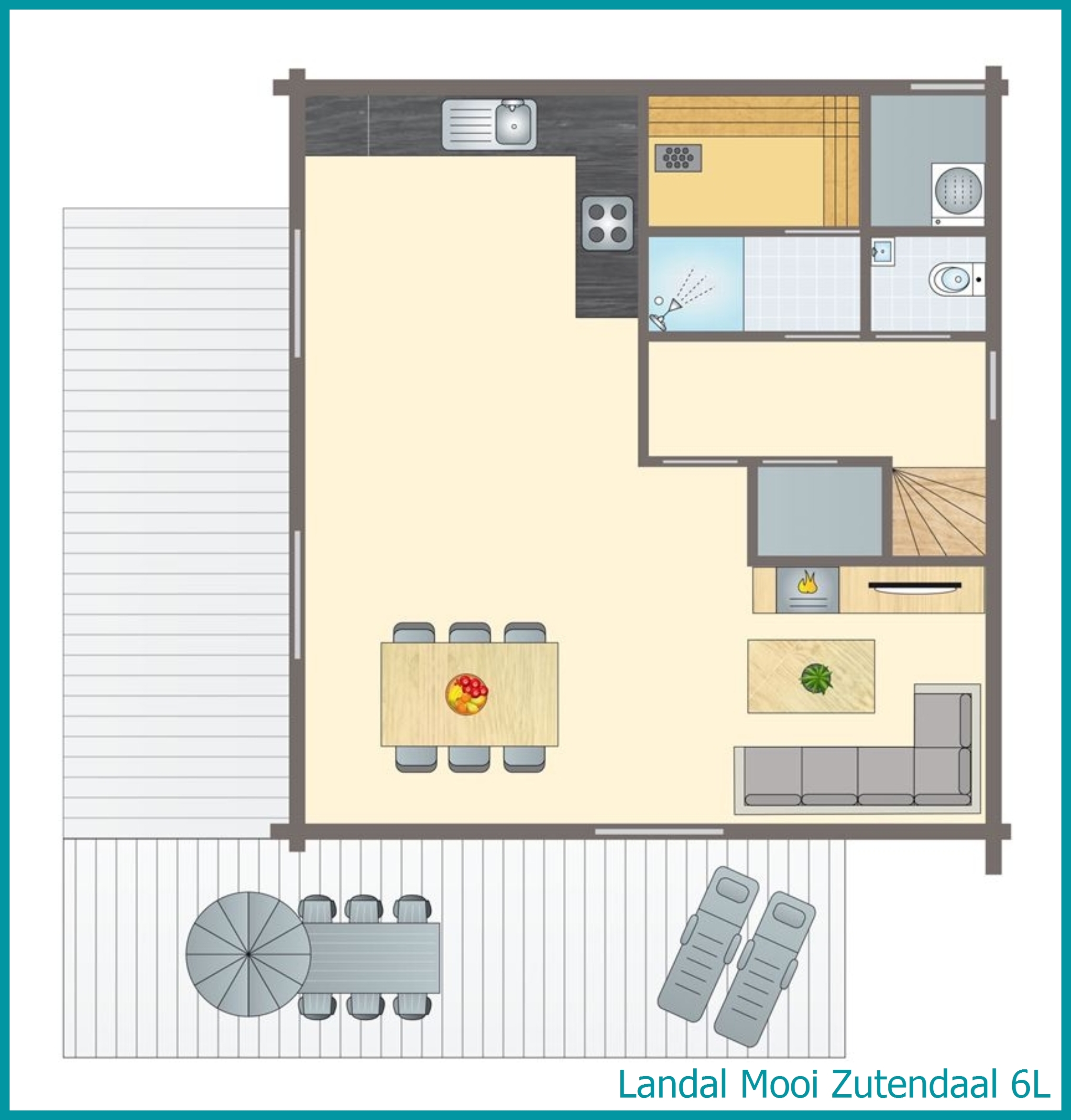 6-person bungalow 6L at Mooi Zutendaal