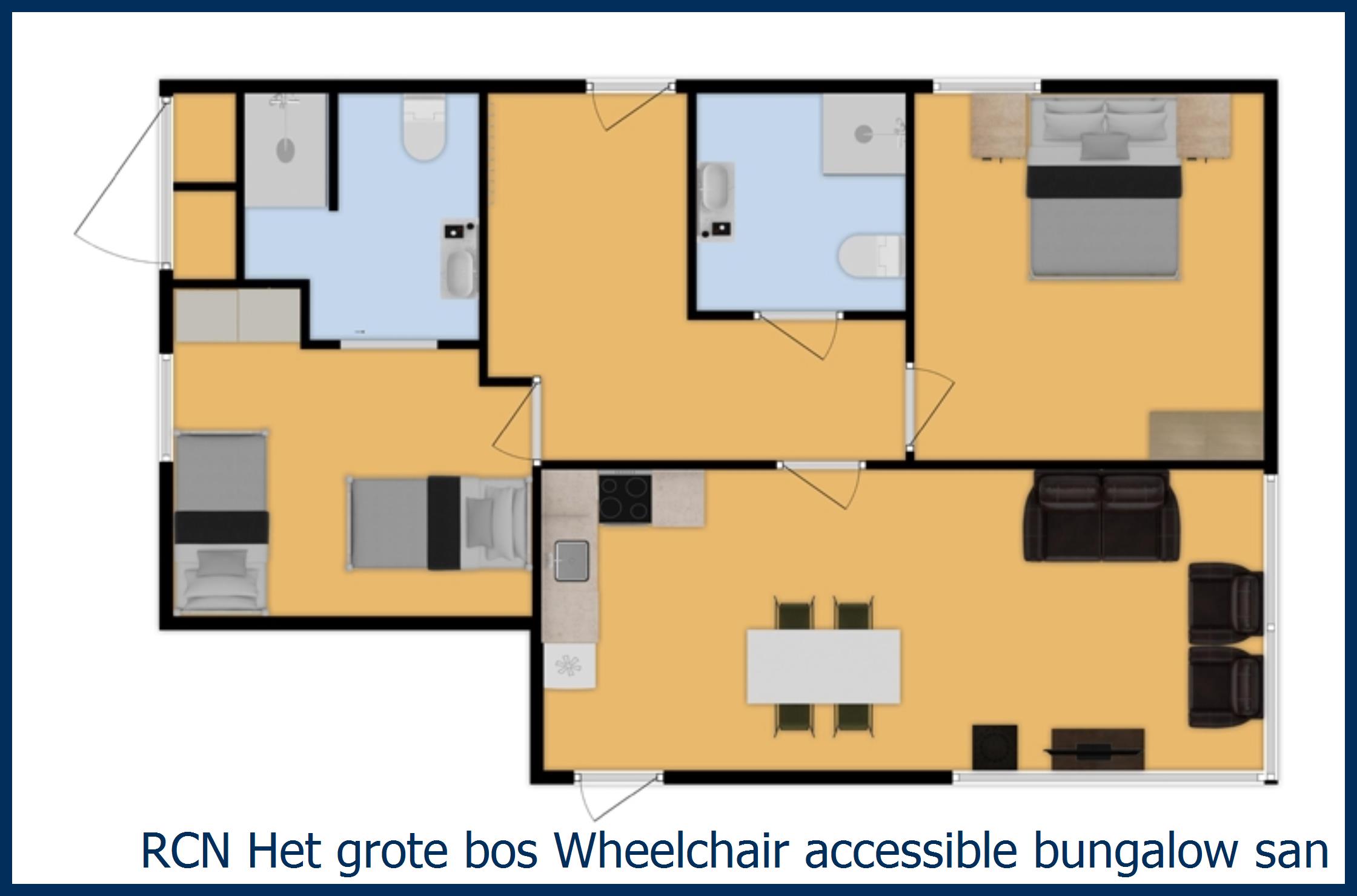 Bungalow Wheelchair accessible  sandenburg at Het Grote Bos