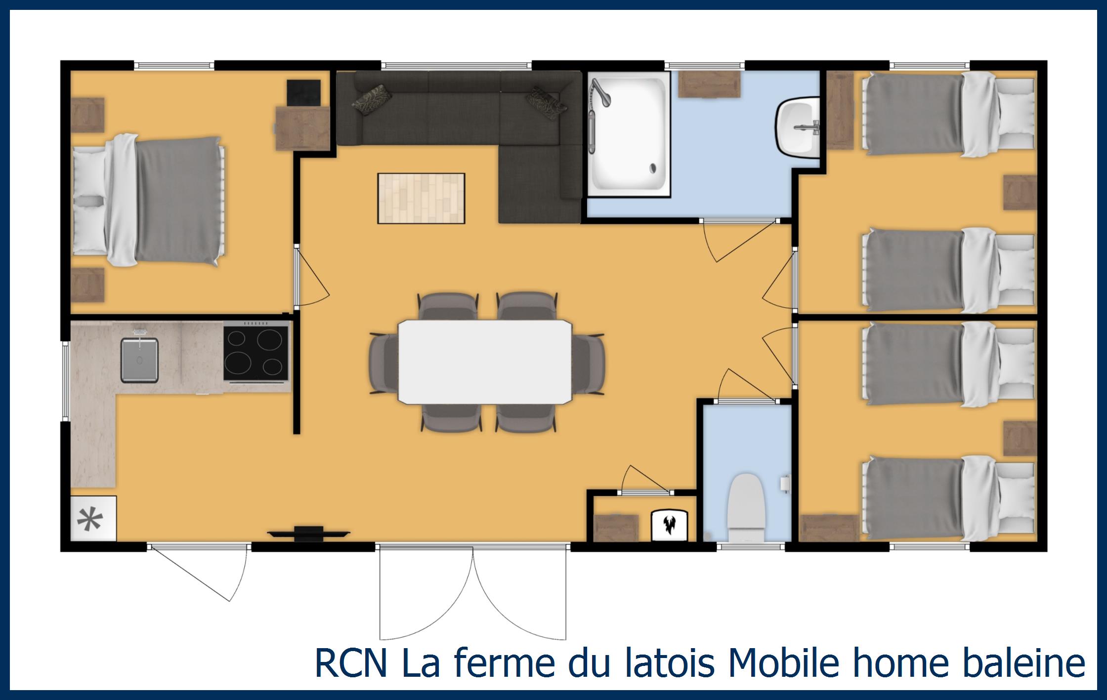 Childrens mobile home Mobile home baleine at La Ferme du Latois