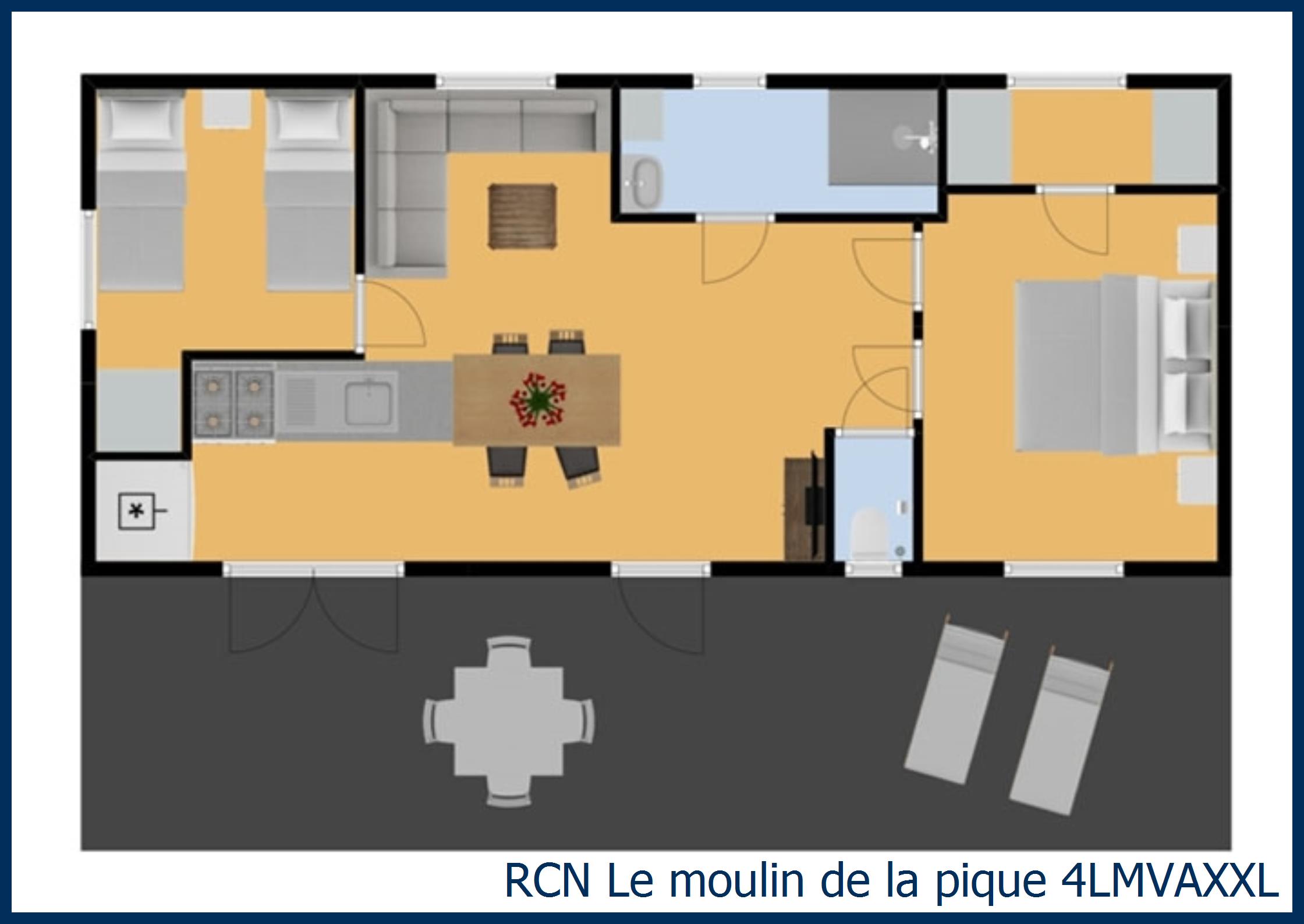 Mobile home bergerac 4LMVAXXL at Le Moulin de la Pique