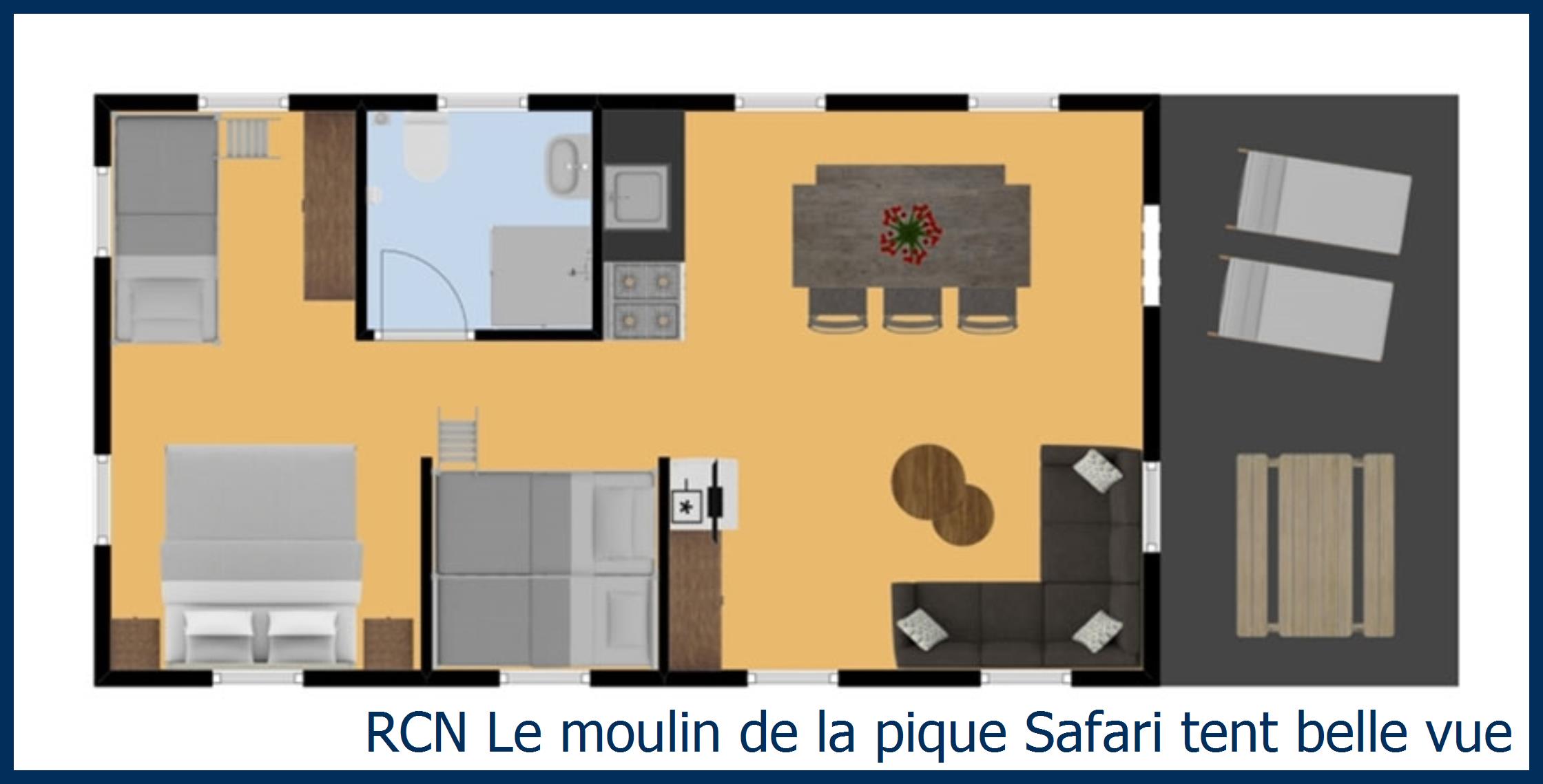 Safari tent lodge Laurier Safari tent belle vue at Le Moulin de la Pique