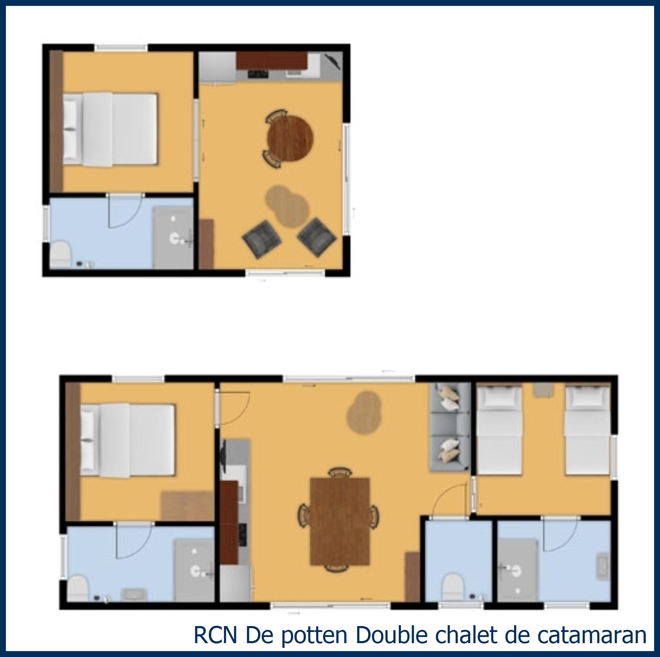 Chalet Double  de catamaran at De Potten