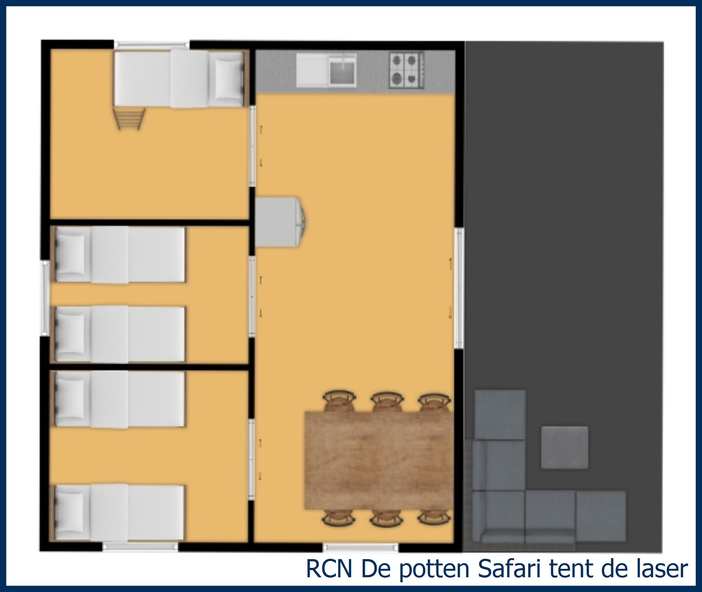 Safari tent lodge Laurier Safari tent de laser at De Potten