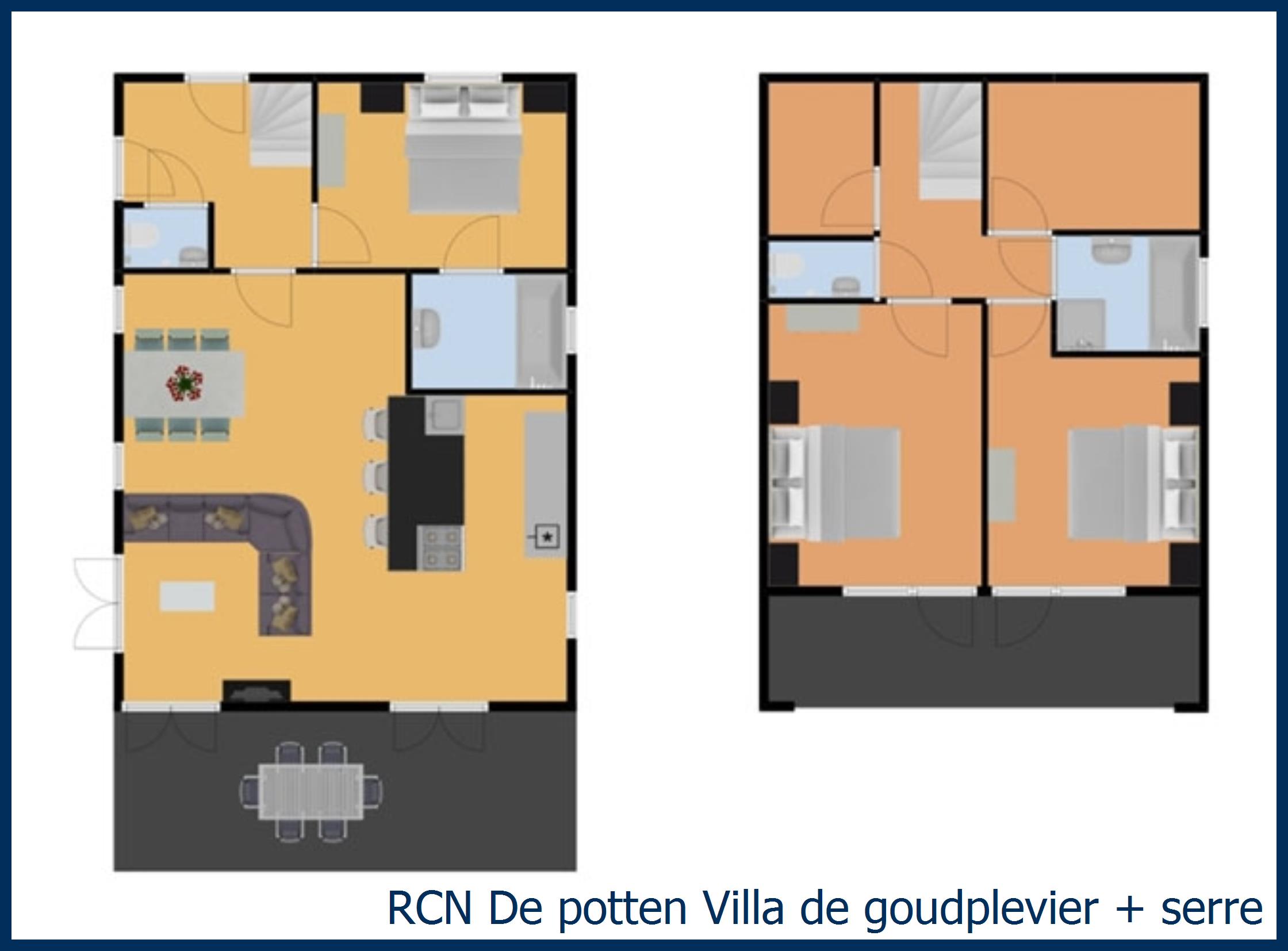 Bungalow Villa de goudplevier + serre at De Potten