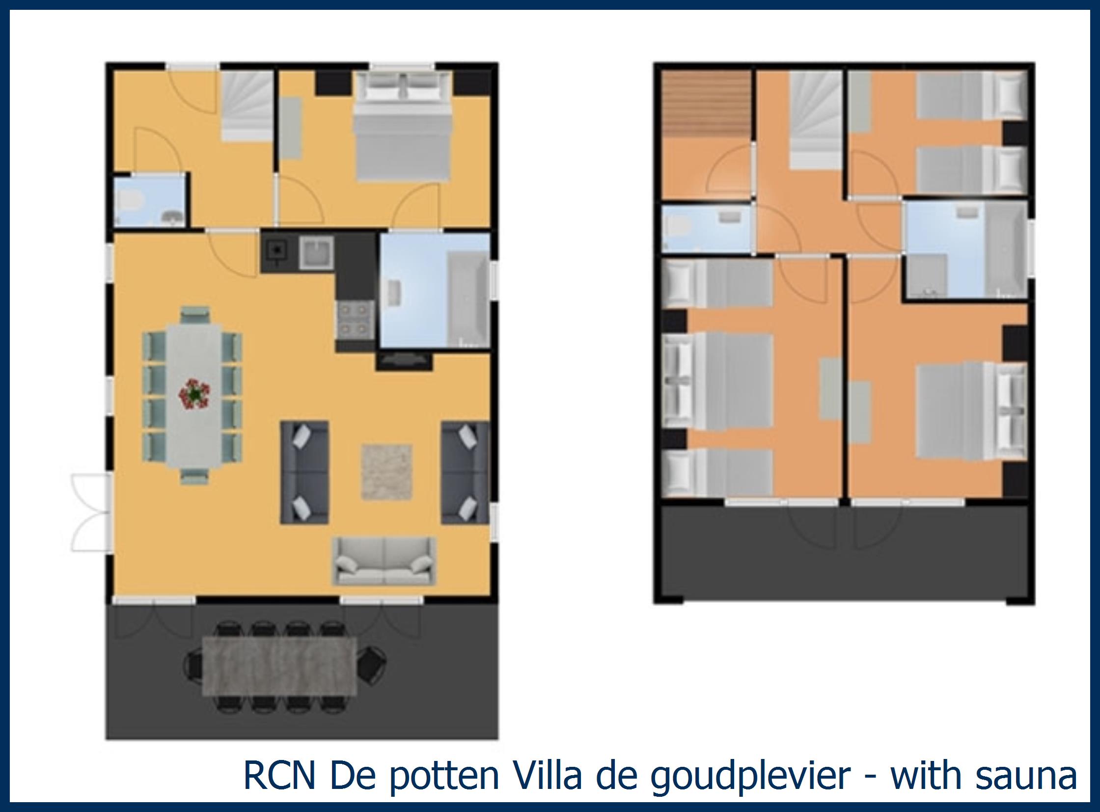 Bungalow Villa de Goudplevier with sauna at De Potten