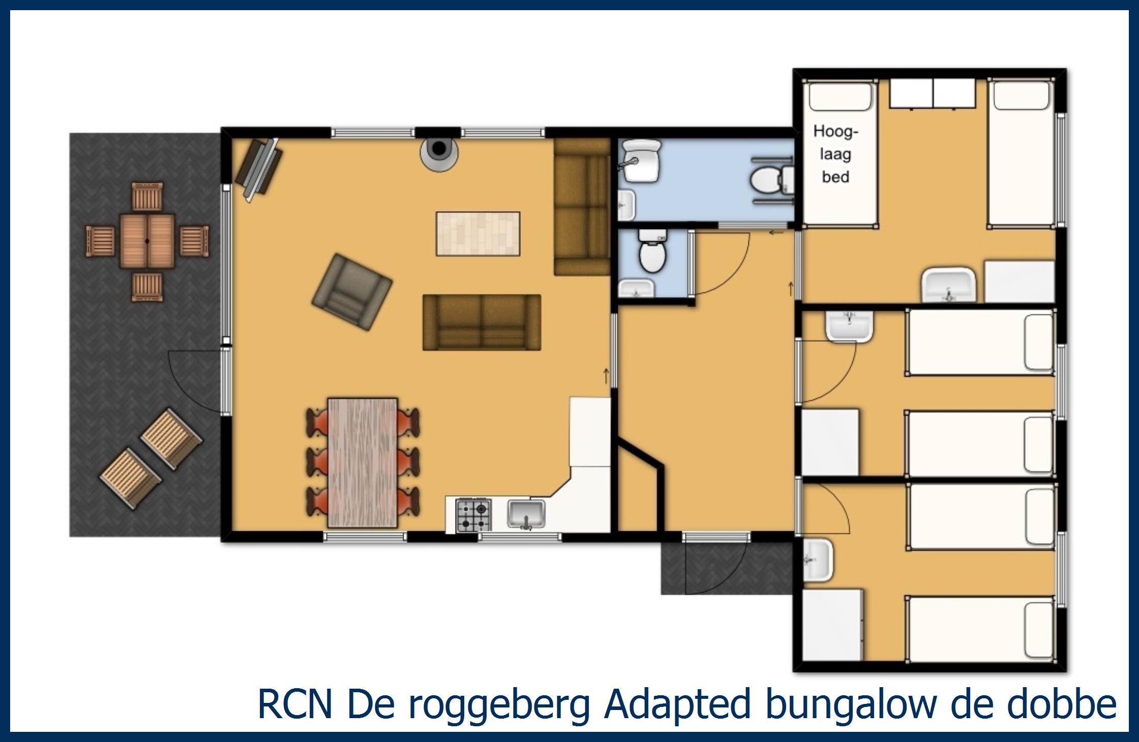 Bungalow Adapted de dobbe at De Roggeberg