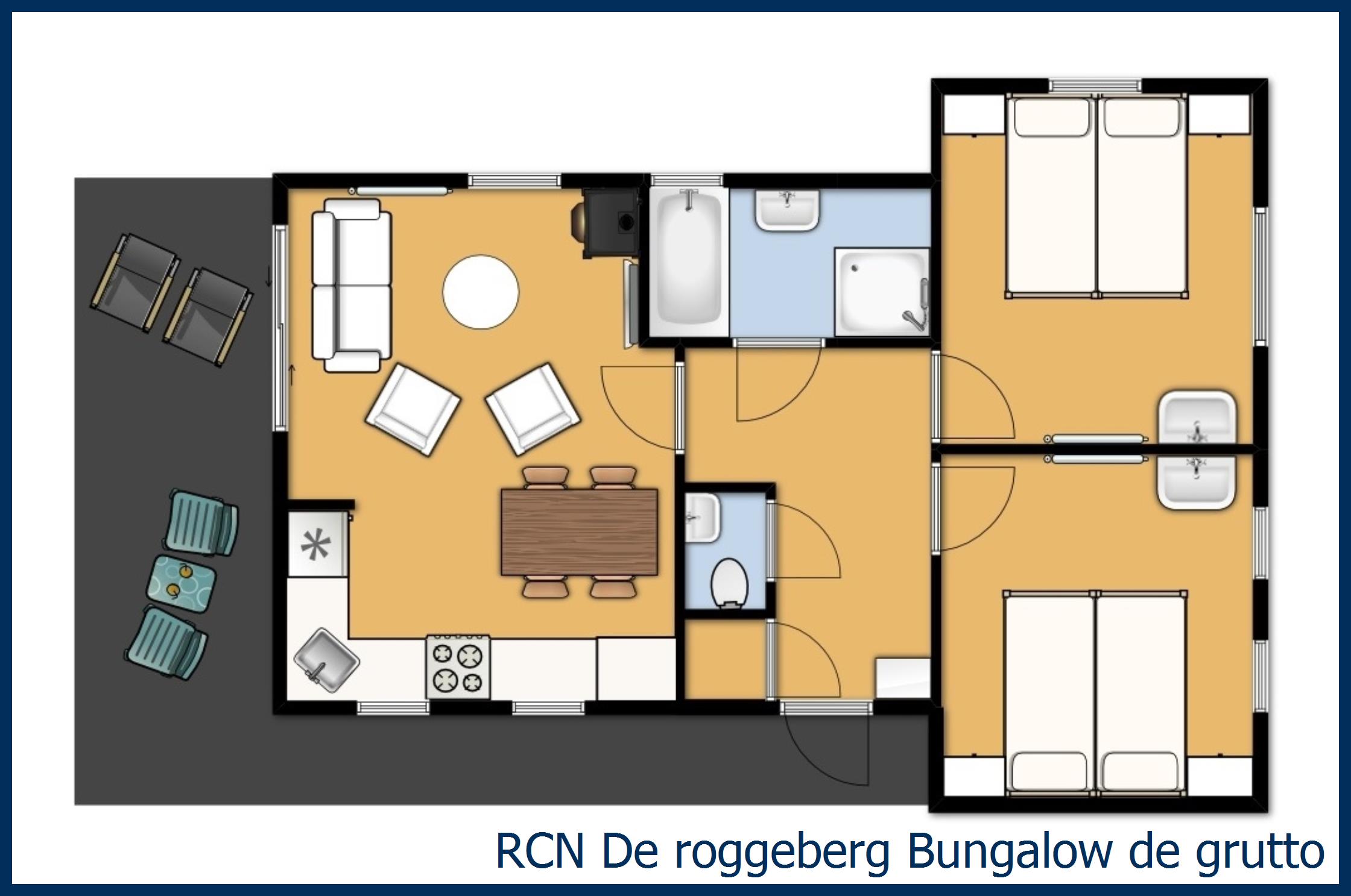 Bungalow de grutto at De Roggeberg