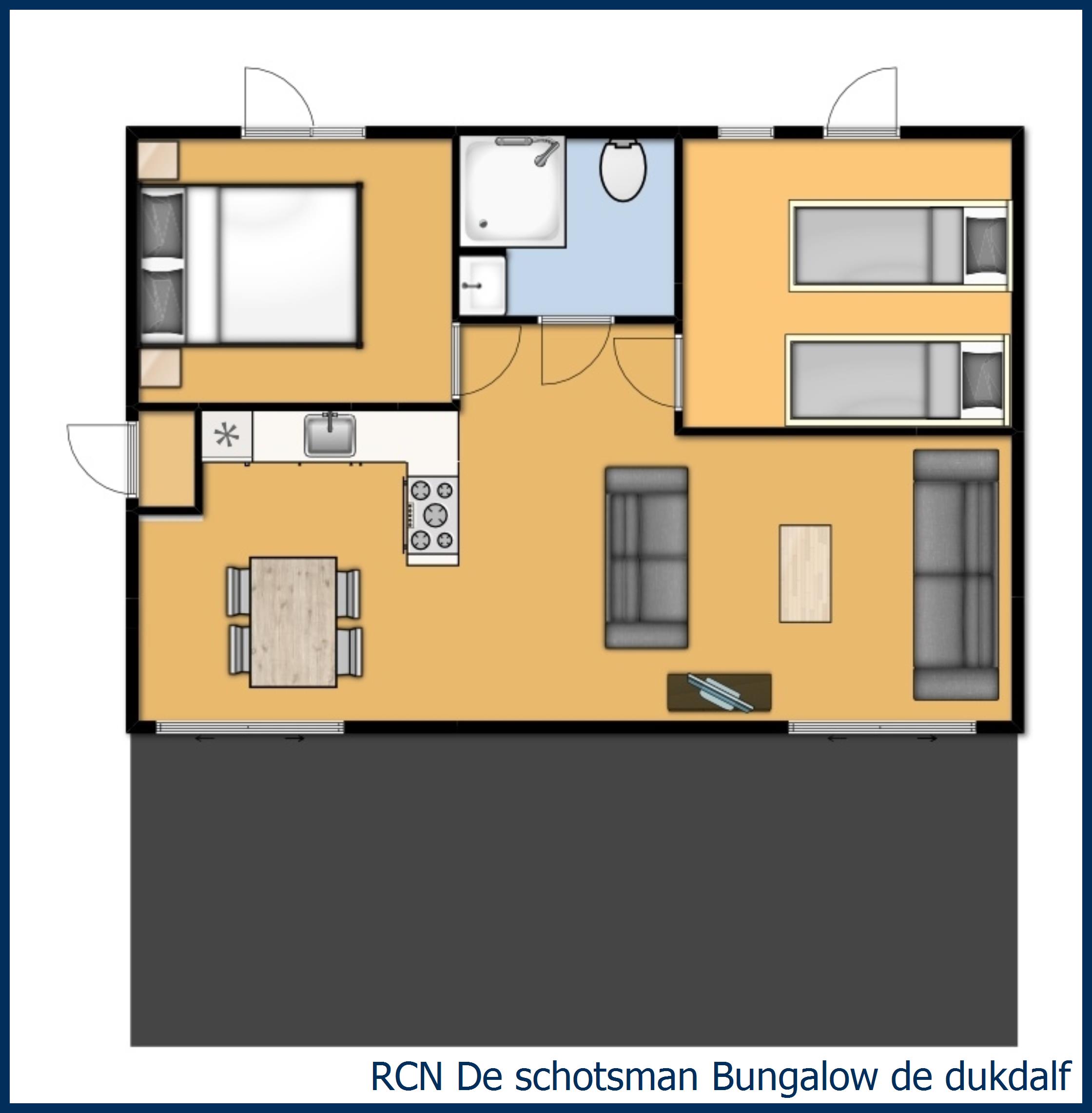 Bungalow de Dukdalf at De Schotsman