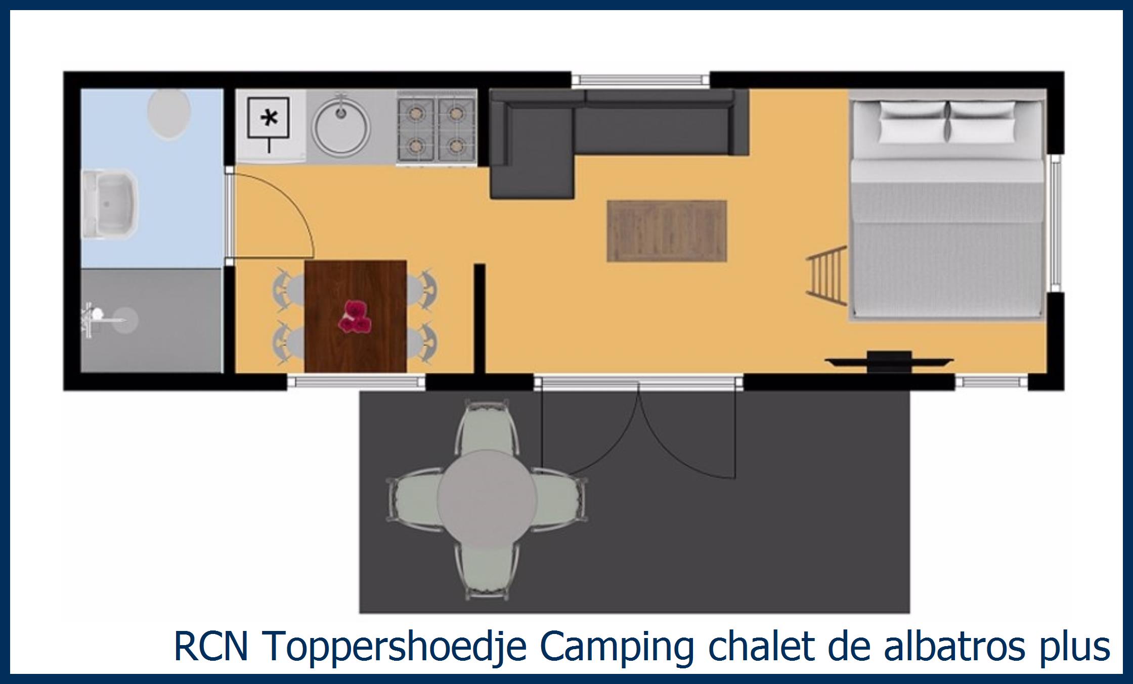 Chalet Camping  de albatros plus at Toppershoedje